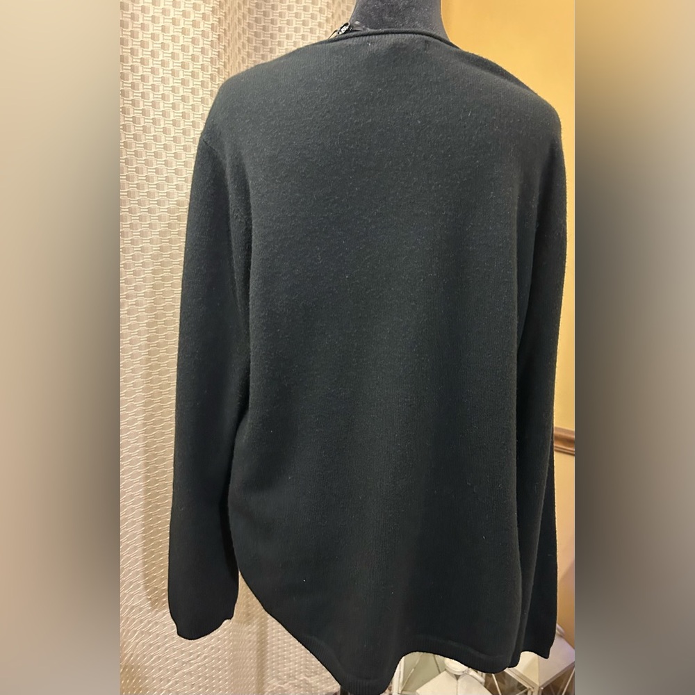 NWT. Charlie B Scribble Design Black Sweater with Colorful Abstract Design - Picture 8 of 12